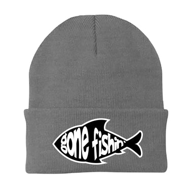 Gone Fishin v3 Embroidered Beanie